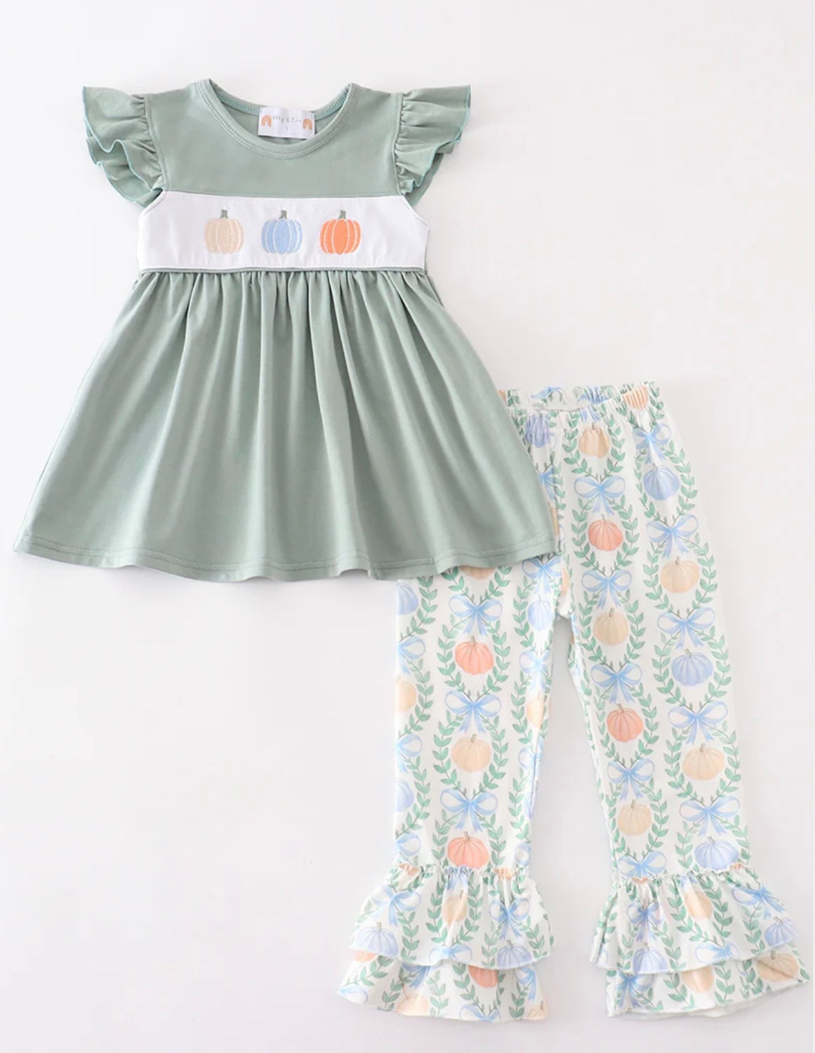 Pumpkin and Bow Set - 8 ONLY