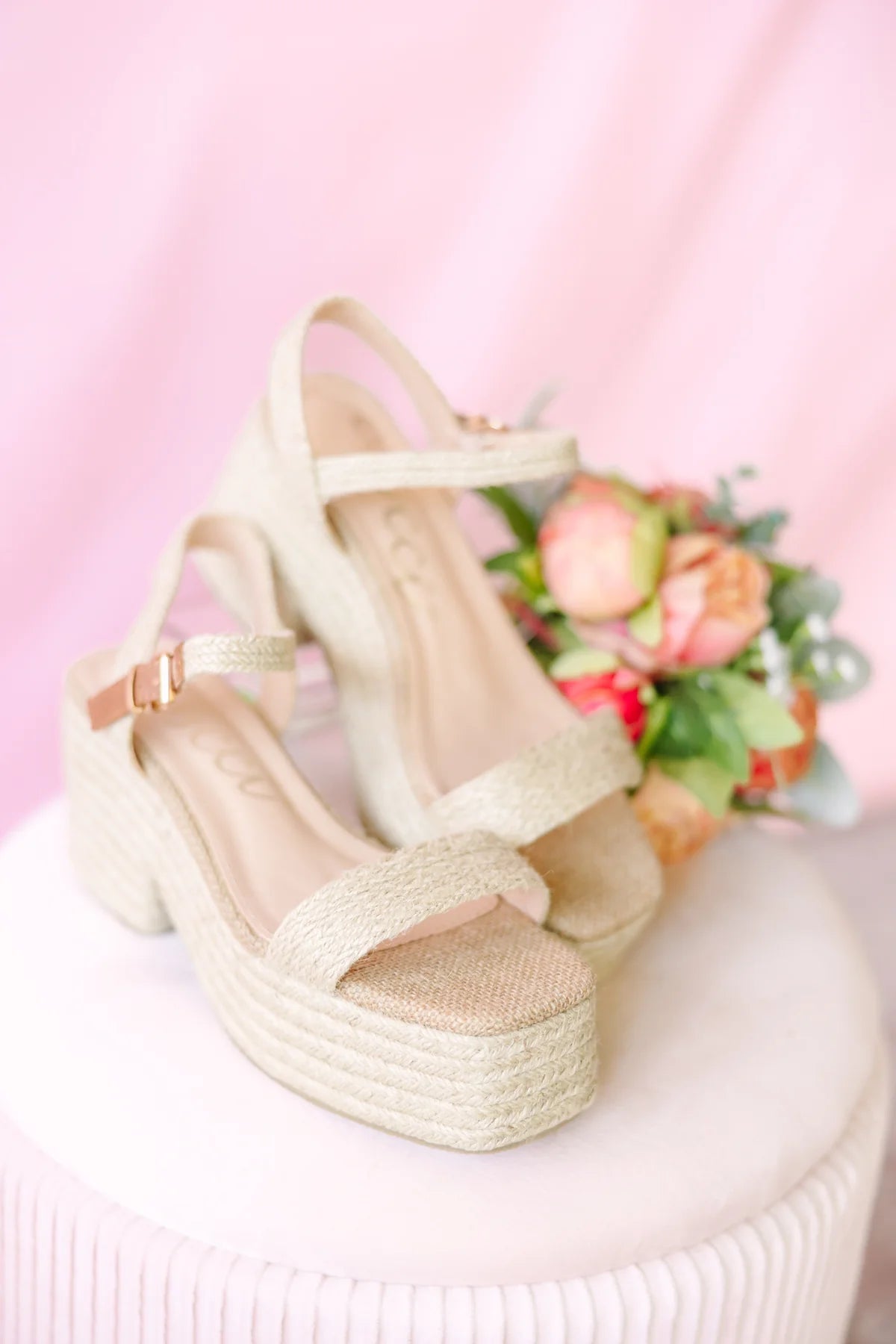 Rima Square Toe Platform Sandal - Natural