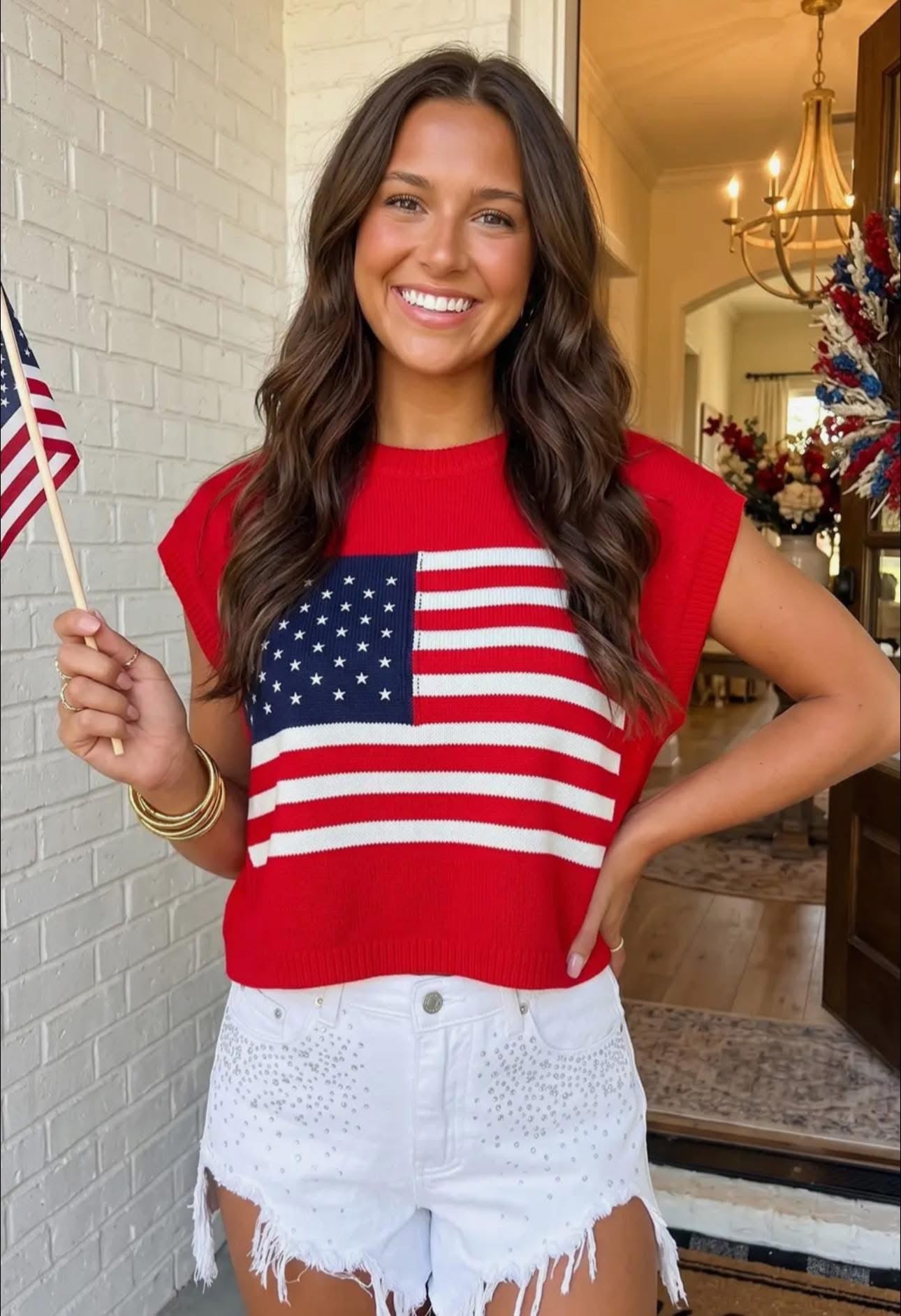 Stars and Stripes Dolman Top