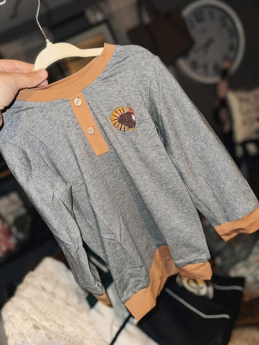 French Knot Turkey Top - 2T ONLY
