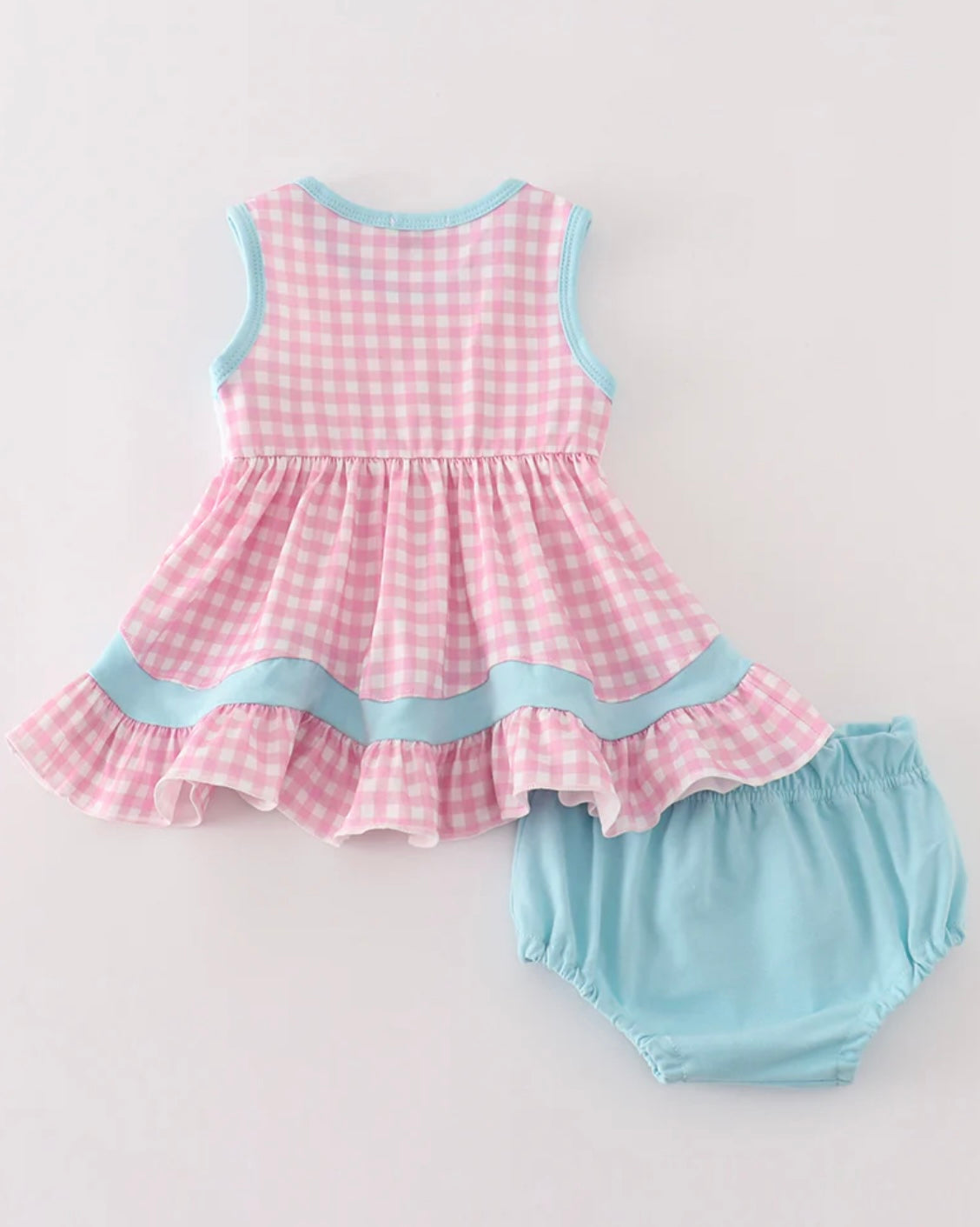 Pink Plaid Pumpkin Bummie Set