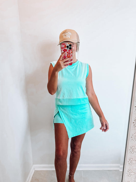 Mineral Wash Skort Set - XL ONLY