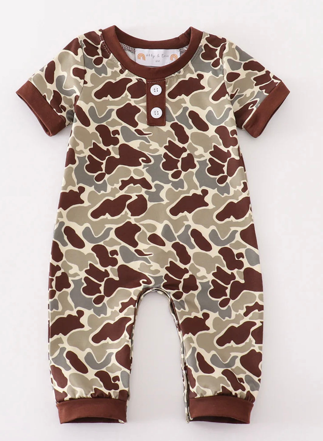 Brown Camo Romper